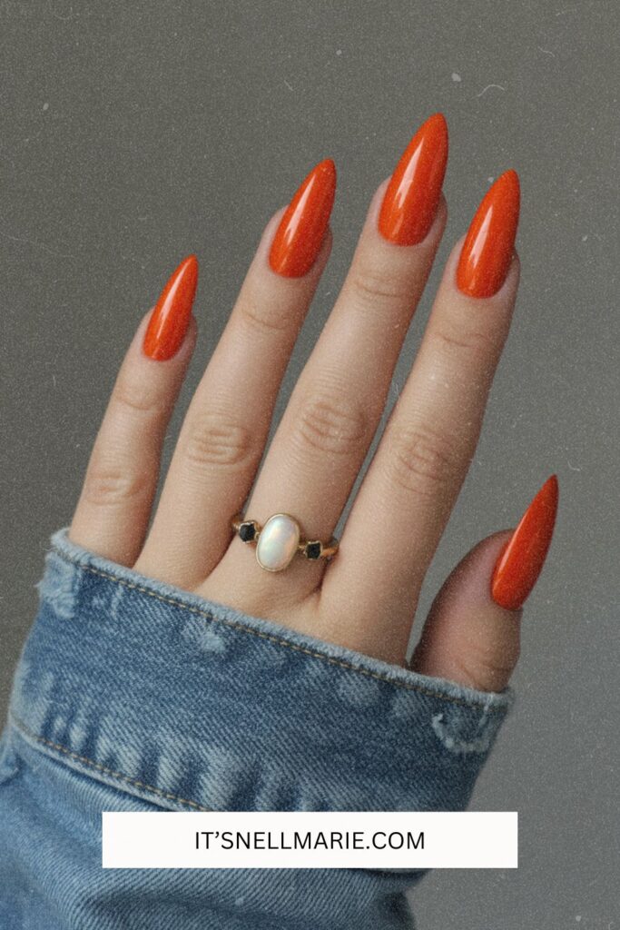 burnt orange nails
